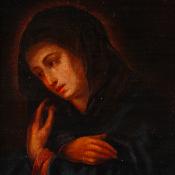 Mater dolorosa - École du Nord, fin XVIIème / début XVIIIème siècle - HST figurant la Vierge Marie