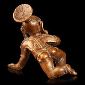 Ancienne statuette en bronze représentant Krishna enfant
