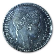 France - Troisième République - 20 francs Turin - 1937 - Argent