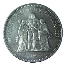 France - 50 francs "Avers de la 20 francs" - 1974 - Argent