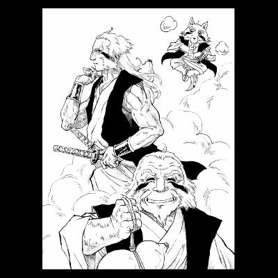 NATSUSAKA Shinichiro - "Tanuki" - Dessin original