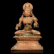Statuette en bronze représentant la déesse Uma