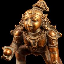 Ancienne statuette en bonze représentant Krishna adolescent