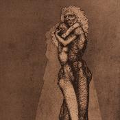 Ernst FUCHS, "Adam et Eve" - Eau-forte signée et numérotée 
