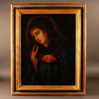 Mater dolorosa - École du Nord, fin XVIIème / début XVIIIème siècle - HST figurant la Vierge Marie
