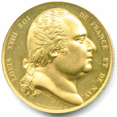 Louis XVIII (1815 - 1834) - Médaille en or 