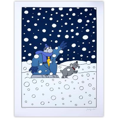 GELUCK - Le Chat  "Boule de neige"