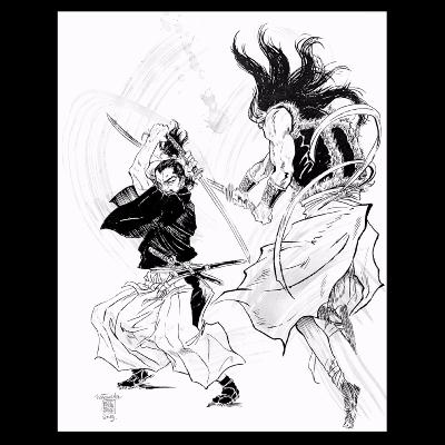 NATSUSAKA Shinichiro - "Banjuro" - Dessin original