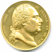 Louis XVIII (1815 - 1834) - Médaille en or 
