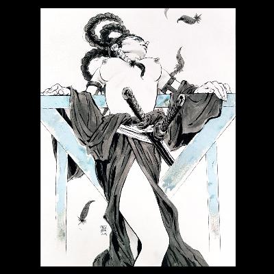 NATSUSAKA Shinichiro - "Corbeau" - Dessin original