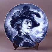 Assiette décorative - Portrait de Rembrandt - Boch