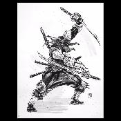 NATSUSAKA Shinichiro - "Ninja" - Dessin original